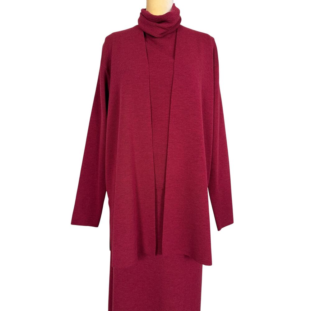 Eileen Fisher Women's Burgundy Maxi Skirt 3 Piece Set - Picture 3 of 15